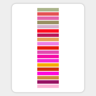 Rainbow blocks, colourful horizontal bars, spreading energy and good mood Sticker